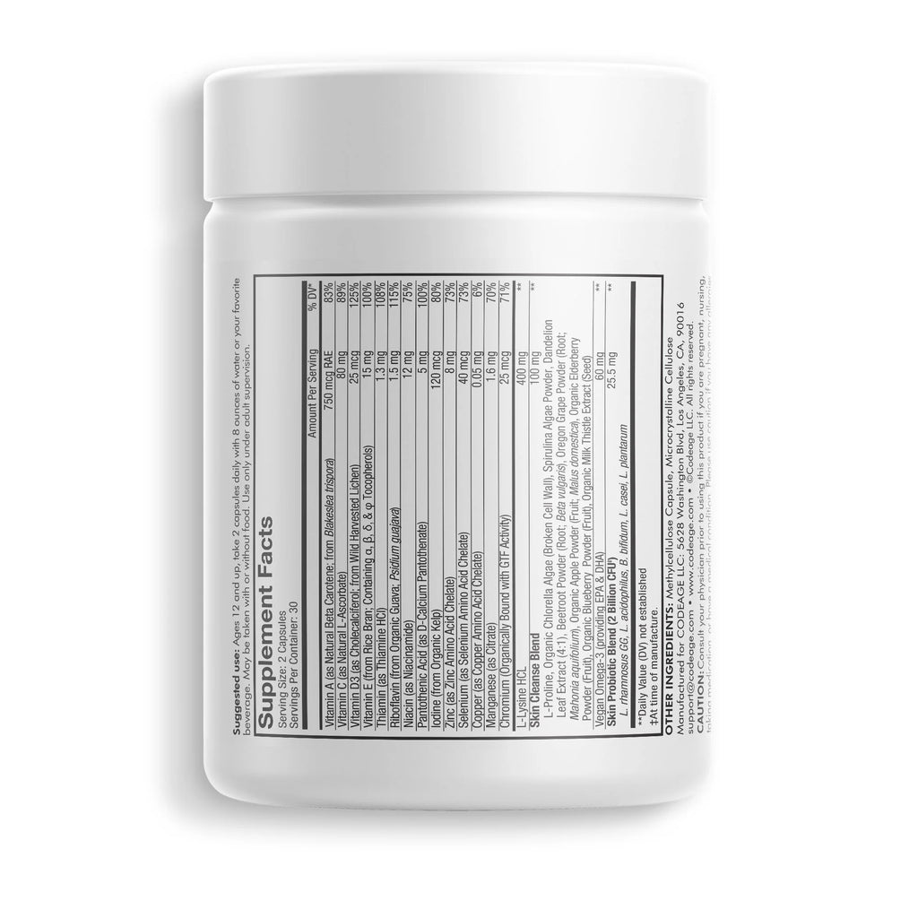 Vitamins A C D3 E Zinc Probiotics Omega-3 60 ct C30070