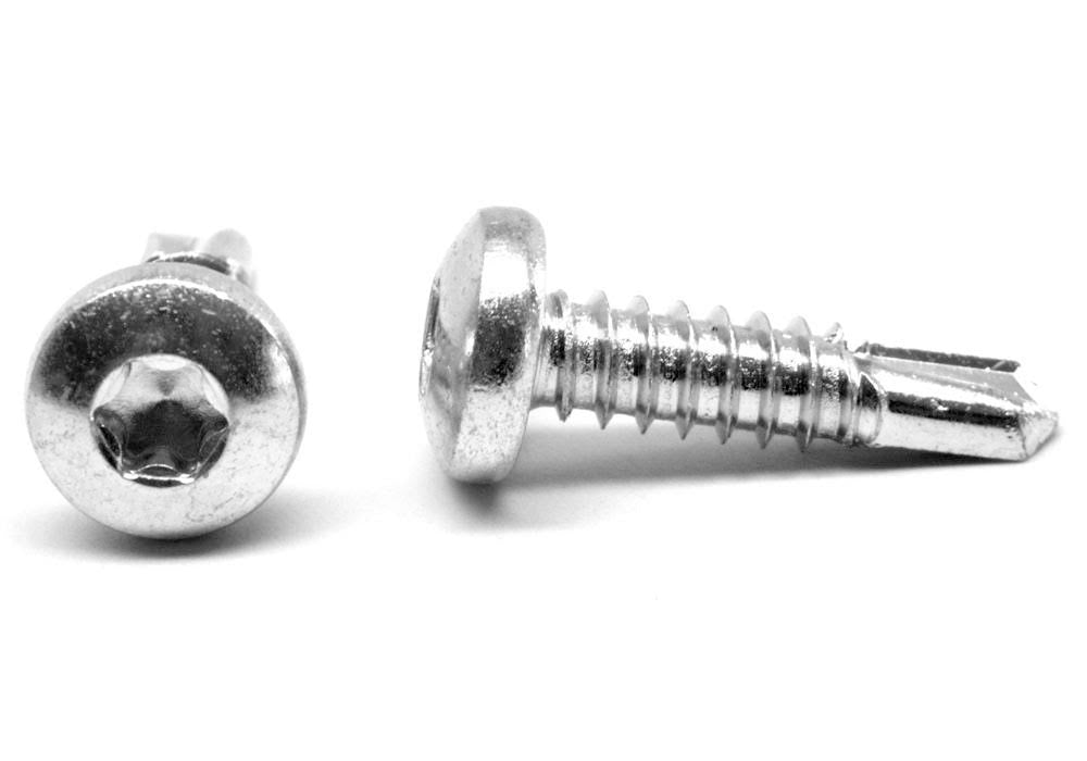 10-16 x 5/8 Self Drilling Screw 6 Lobe Pan Head Low Carbon Steel Zinc Plated K1817