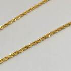 18K Solid Gold Rope Chain Necklace G11538