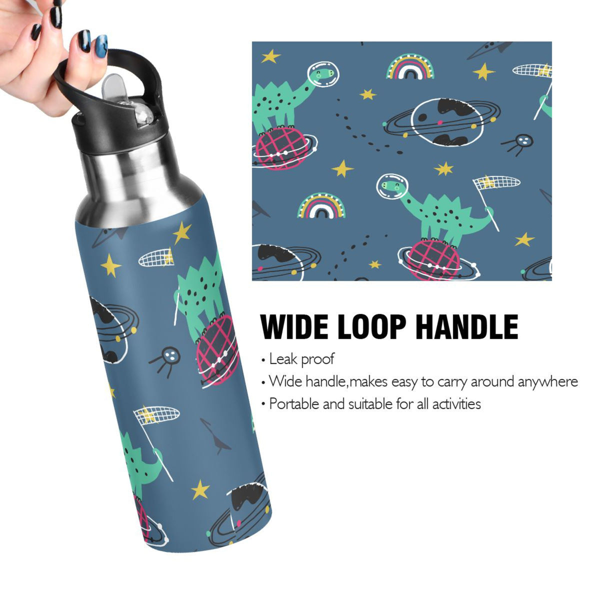 Stainless Steel Insulated Water Bottle with Straw Lid S2816