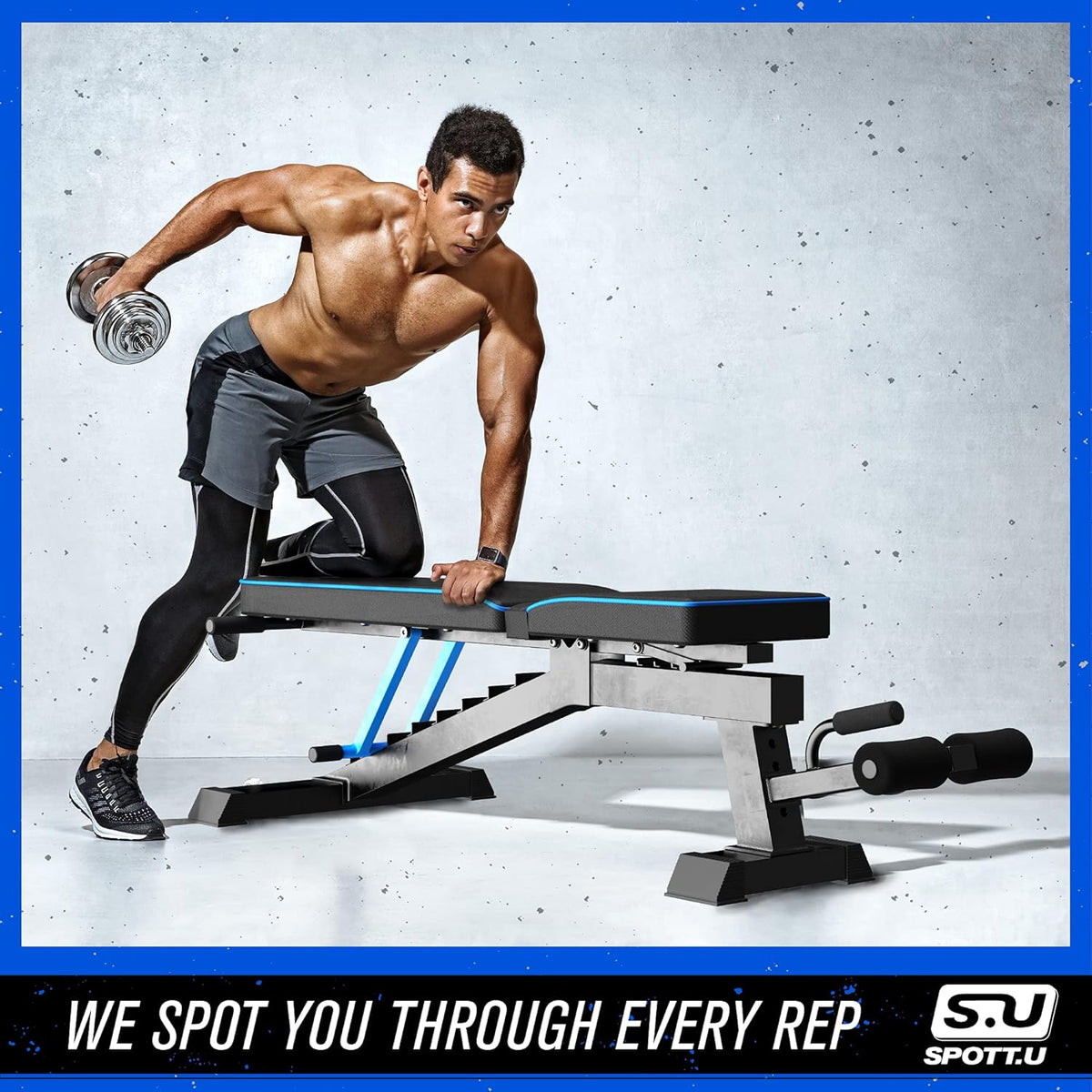 Adjustable Weight Bench Press Foldable Incline Decline Gym Bench Y88177