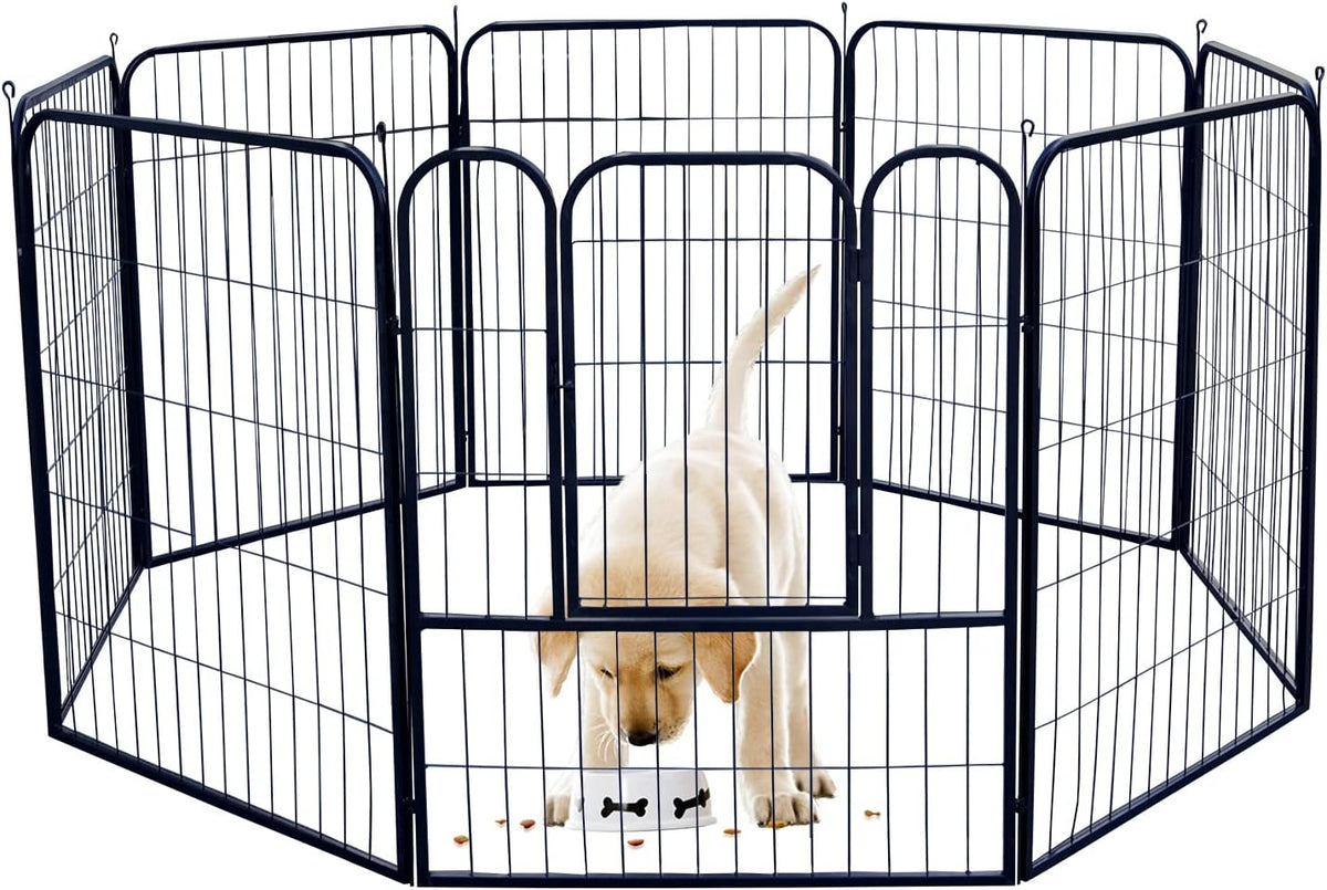 Dog Playpen Outdoor, 4/8/16 Panels, 24/40 Height, with Doors T24033