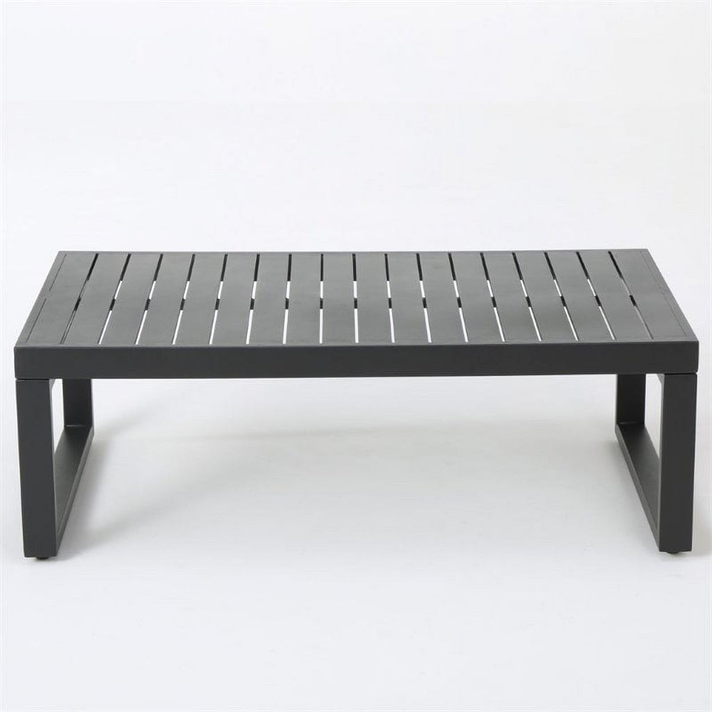 12-Piece Outdoor Aluminum Sectional Sofa Set in Black I9986