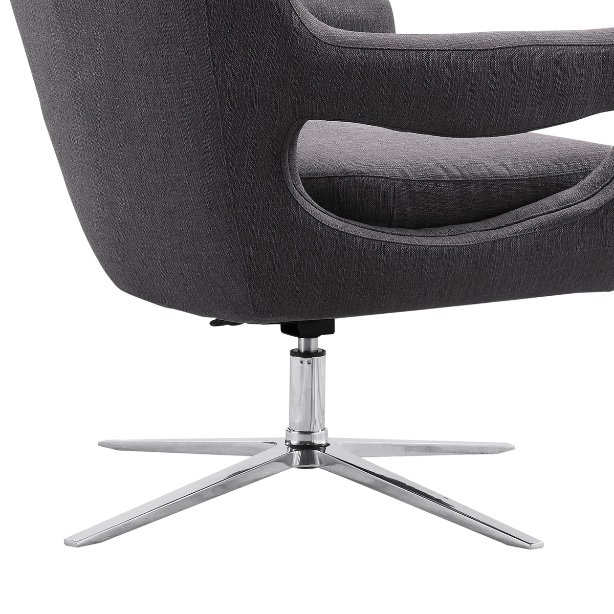 Grey Fabric Adjustable Swivel Accent Chair K84771