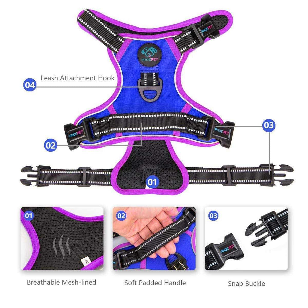 No Pull Reflective Dog Harness with Handle P52823