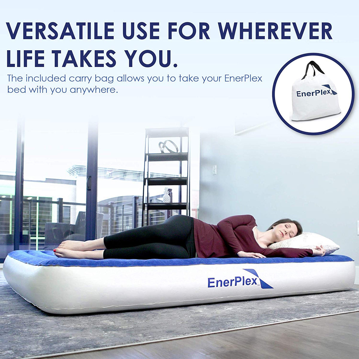 9 Inch Queen Camping Air Mattress with Pump B2005