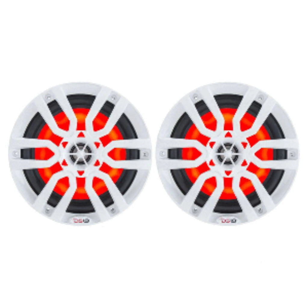 6.5 2 Way Marine Speaker System RGB LED Light 300 Watts Max 2 Pack B337060