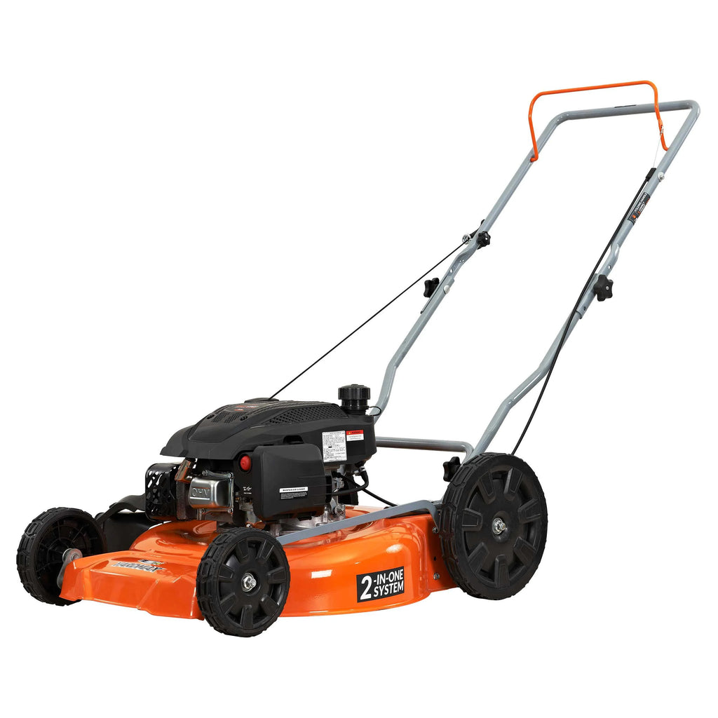 21 in. 170cc 2-in-1 Gas Walk Behind Push Lawn Mower with High Rear Wheels D354844
