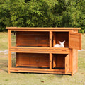 Wooden Rabbit Hutch Bunny Cage Small Animal Pet Cage G56348