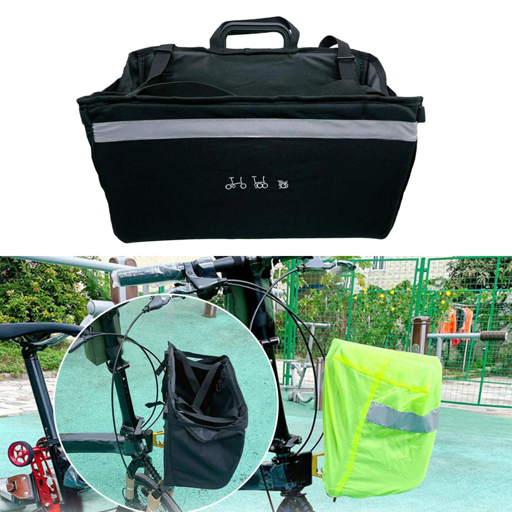Folding Bike Basket with Rain Cover T590586
