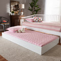 White Finished Wood Twin Size Trundle E561