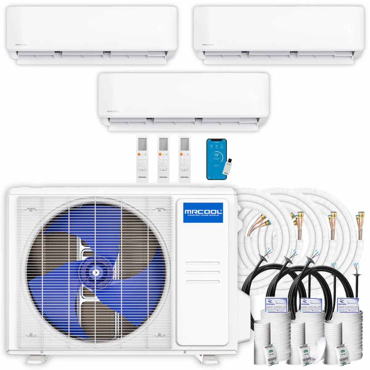 27,000 BTU 3 Zone Ductless Mini Split Air Conditioner and Heat Pump T679
