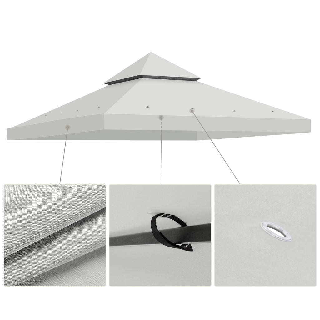 10x10ft Grey Gazebo Canopy Replacement M3492