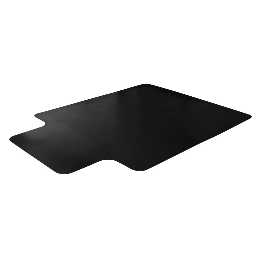 Black Vinyl Lipped Chair Mat for Carpets 45" x 53" E7119
