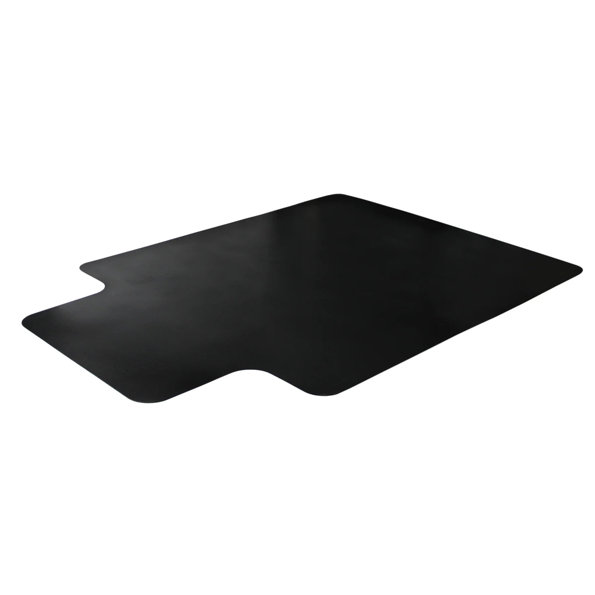 Black Vinyl Lipped Chair Mat for Carpets 45" x 53" E7119
