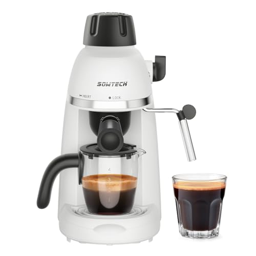 Black 3.5 Bar Espresso Cappuccino Machine with Milk Frother, 800W N71294