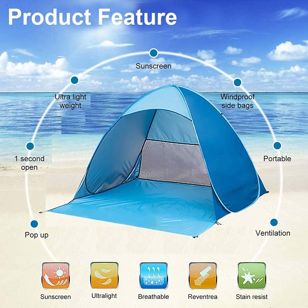 Pop Up Beach Tent, UPF 50+, Waterproof, with Carry Bag D28161