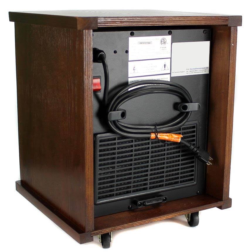 6 Element 1,500-Watt Portable Electric Infrared Cabinet Heater A34166
