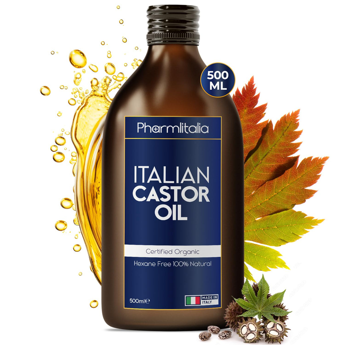 500ml Pure Organic Cold Pressed Castor Oil V567