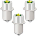 3 Pack White LED Flashlight Bulb P13.5S PR2 3W 3V 4.5V 6V Replacement Set T8363