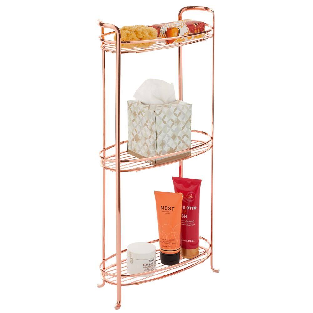 3 Tier Metal Bathroom Shelving Unit with 3 Basket Bins L1191