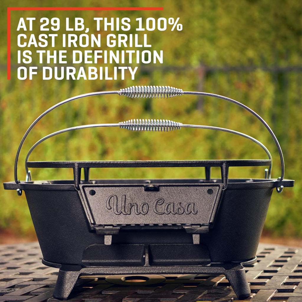 Pre-Seasoned Small Charcoal Grill with Waterproof Cover Y1000