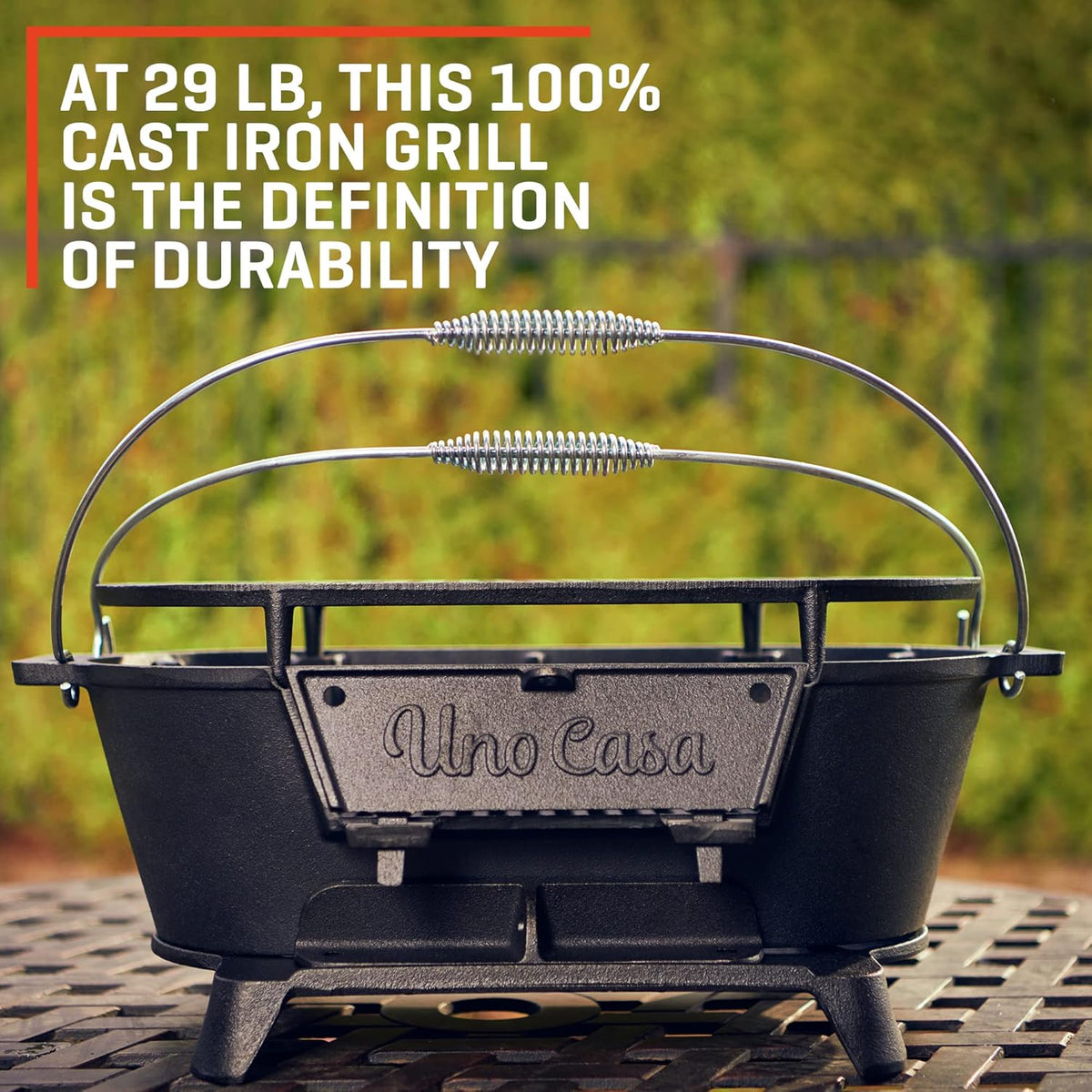 Pre-Seasoned Small Charcoal Grill with Waterproof Cover Y1000