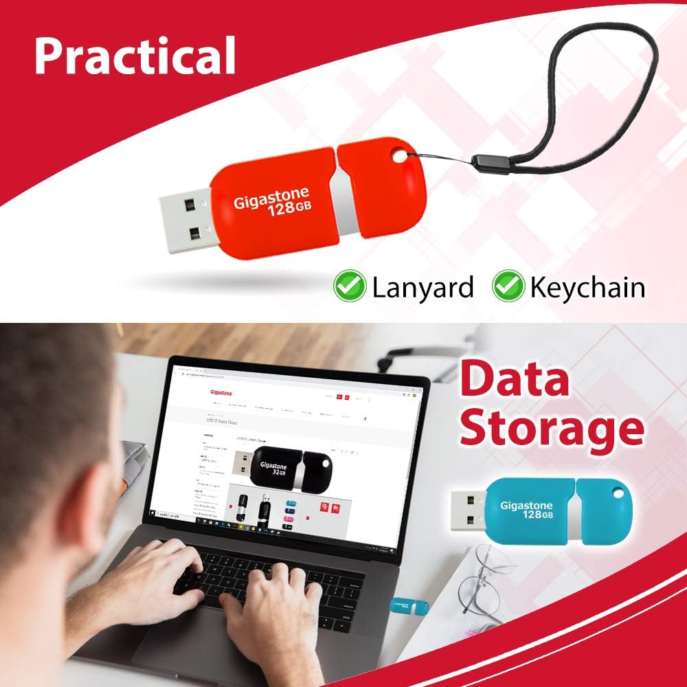 128GB 2-Pack USB 2.0 Flash Drive J9165