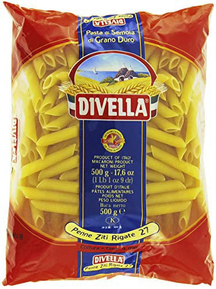 1 lb Pack of 12 Penne Ziti Rigate P3746