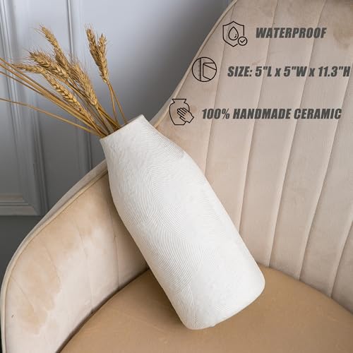 Matte White Textured Vase Set of 3 R4384