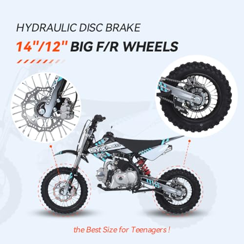 125cc Dirt Bike 4 Speed Manual Clutch 14/12 inch I4858