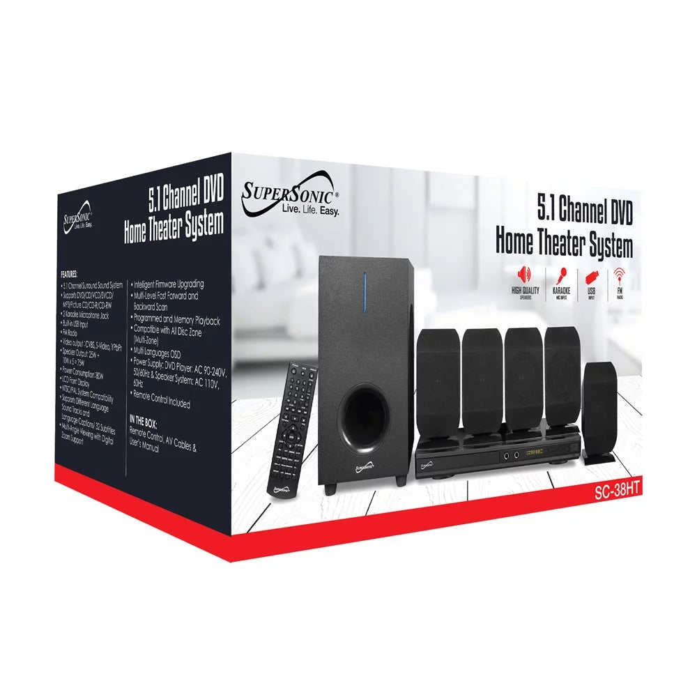 5.1 Channel DVD Home Theater System D6159
