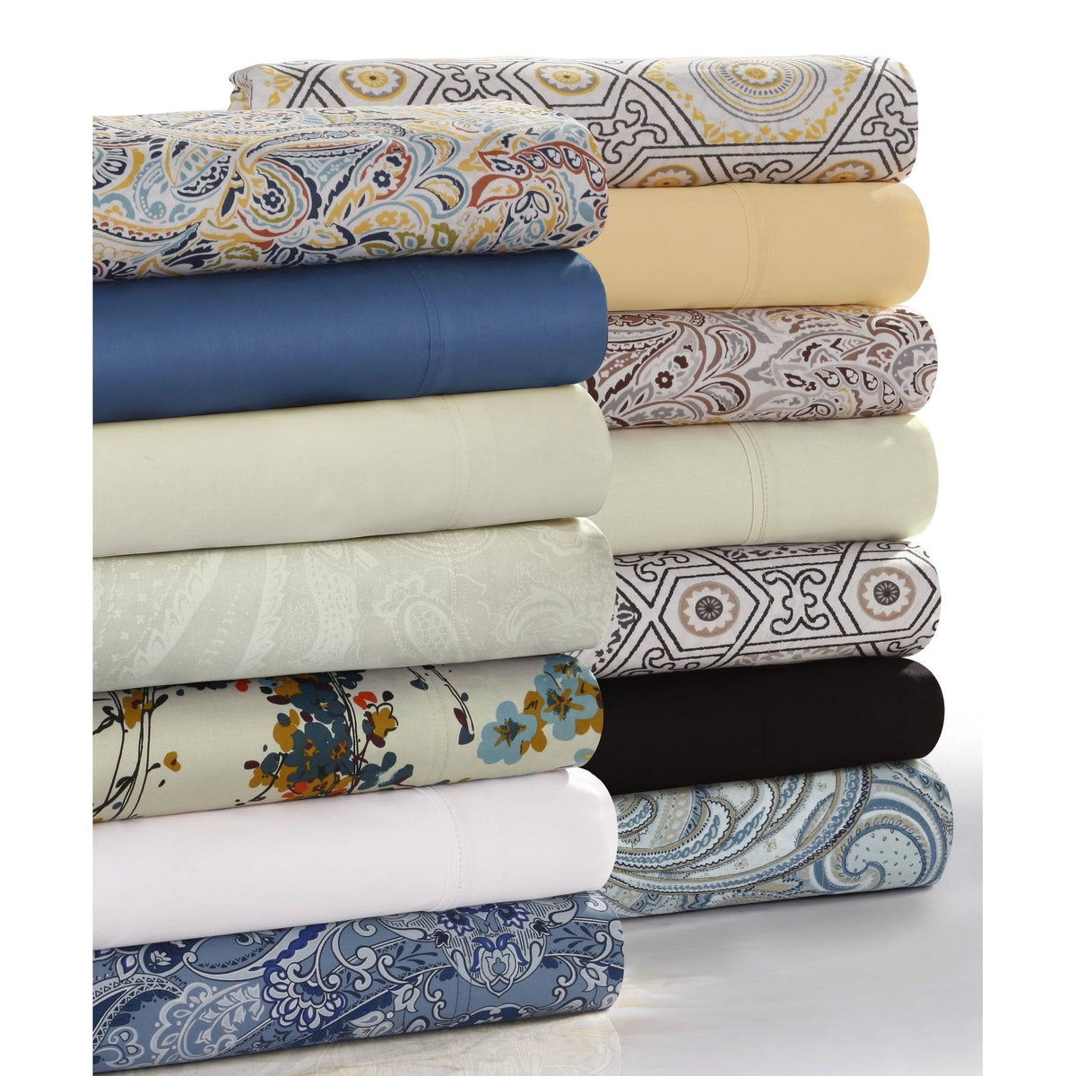 300 Thread Count Cotton Sateen Deep Pocket Bed Sheet Set - Twin T20986
