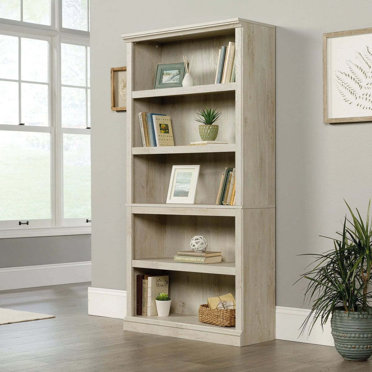 Chalked Chestnut 5-Shelf Bookcase A4471