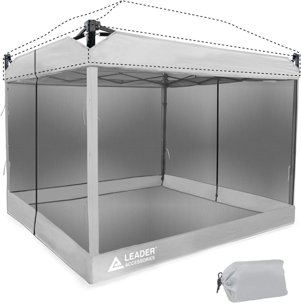 Grey Mesh Zippered Wall Panels for 10' x 10' Canopy, Pack of 2 R541515