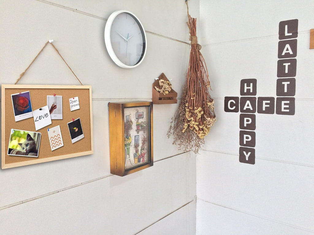 2Pack 16x11Inch Cork Boards with Natural Wooden Frame P395872
