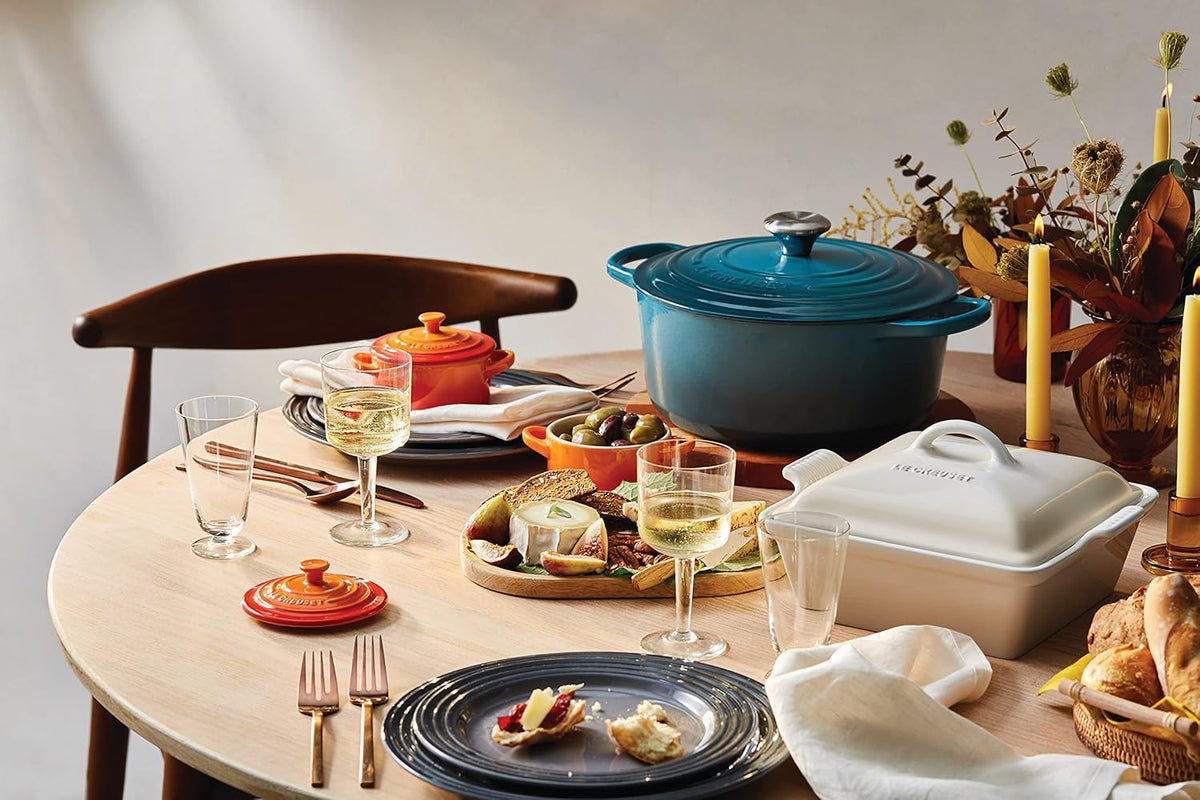 Enameled Cast Iron Round Dutch Oven, 5.5 qt., Deep Teal M64251