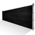 4 ft. x 195 ft. Black Privacy Fence Screen HDPE Mesh Screen with Reinforced Grommets H1863