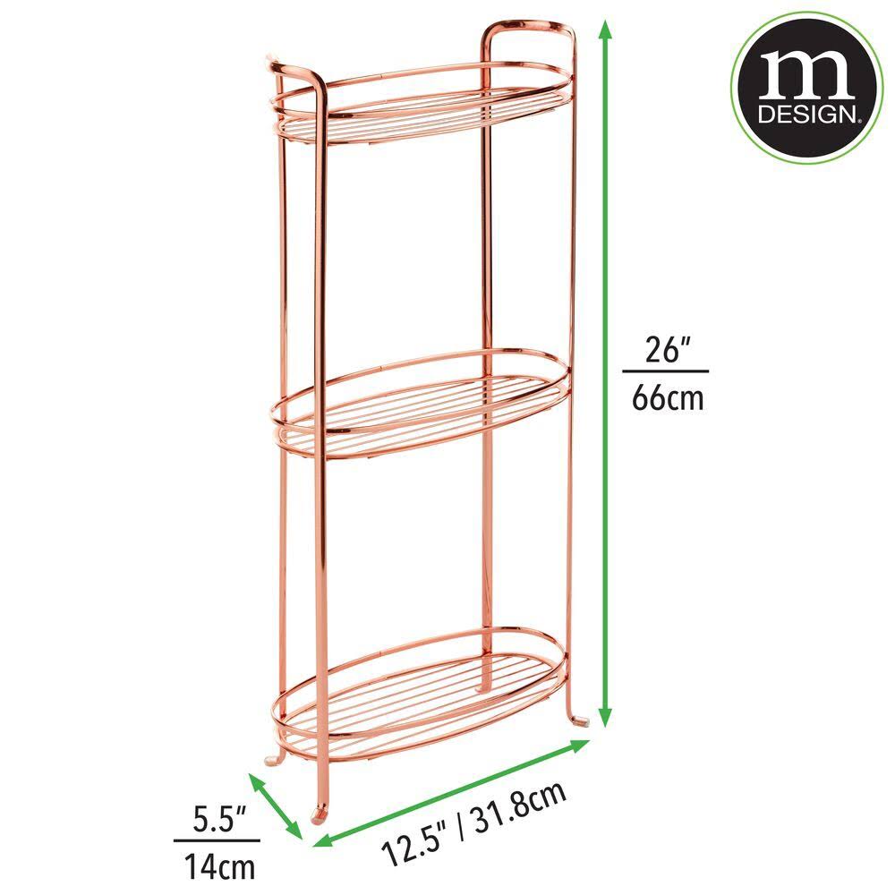 3 Tier Metal Bathroom Shelving Unit with 3 Basket Bins L1191