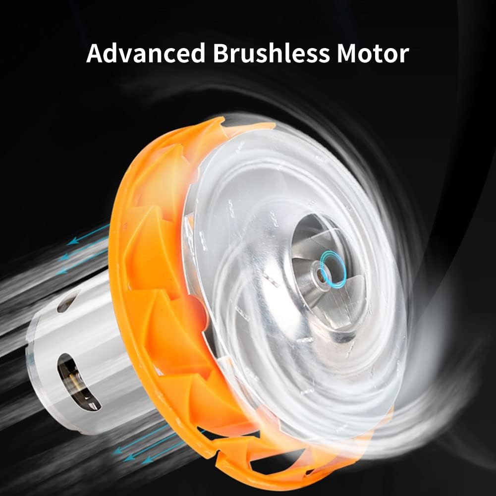 Cordless Paint Sprayer for 18V Battery, 3 Copper Nozzles, HVLP Spray Gun A24493