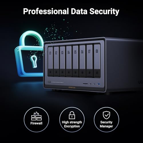 8-Bay Desktop NAS, Intel i5 1235u 10-Core CPU, 8GB DDR5 RAM, 128G SSD, 2 * 10GbE, 2 * M.2 NVMe Slots, 8K HDMI, 2 * TBT4, Diskless C248962