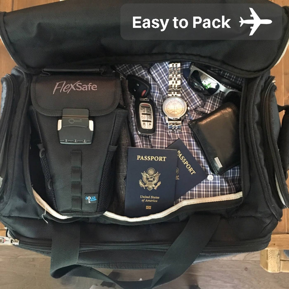 Blue Portable Travel Safe N91341