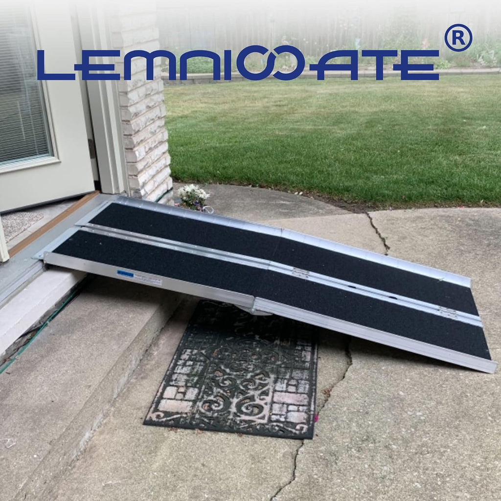6FT Portable Aluminum Non-Skid Wheelchair Ramp F334