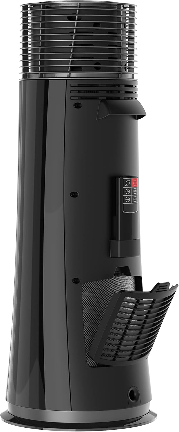 Black 1500W Oscillating Ceramic Tower Heater D87768