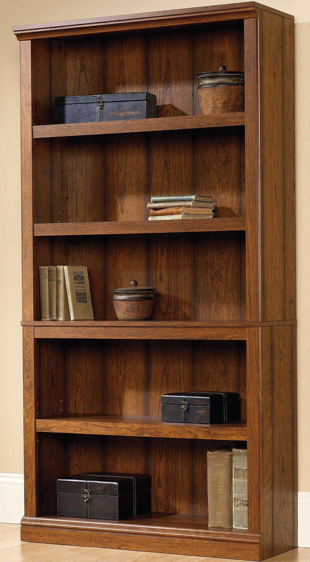 Chalked Chestnut 5-Shelf Bookcase A4471