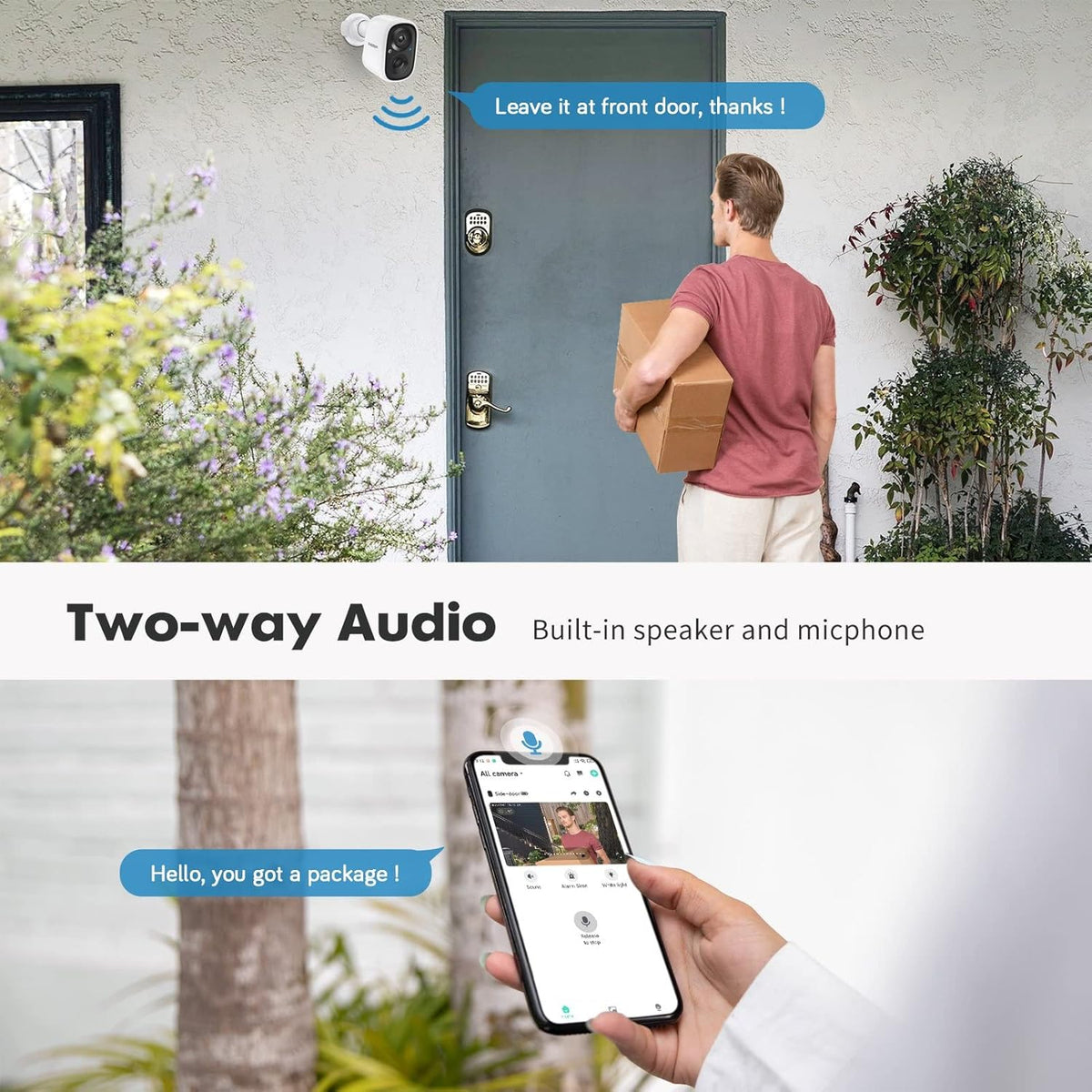 Wireless Battery Powered 1080p Security Camera X996