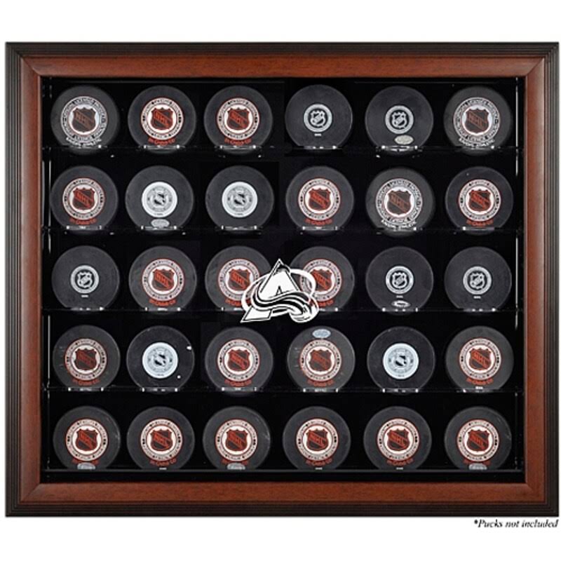 Brown Framed Hockey Puck Display Case P825383