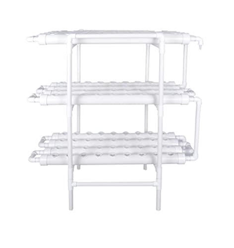 108 Plant Sites 3 Layers Food-Grade PVC-U Pipes Hydroponic Grow Kit U76369