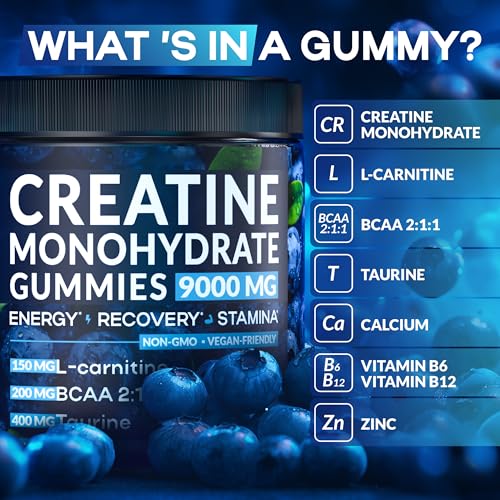 Creatine Monohydrate Gummies 9000 mg, 120 Count K97666