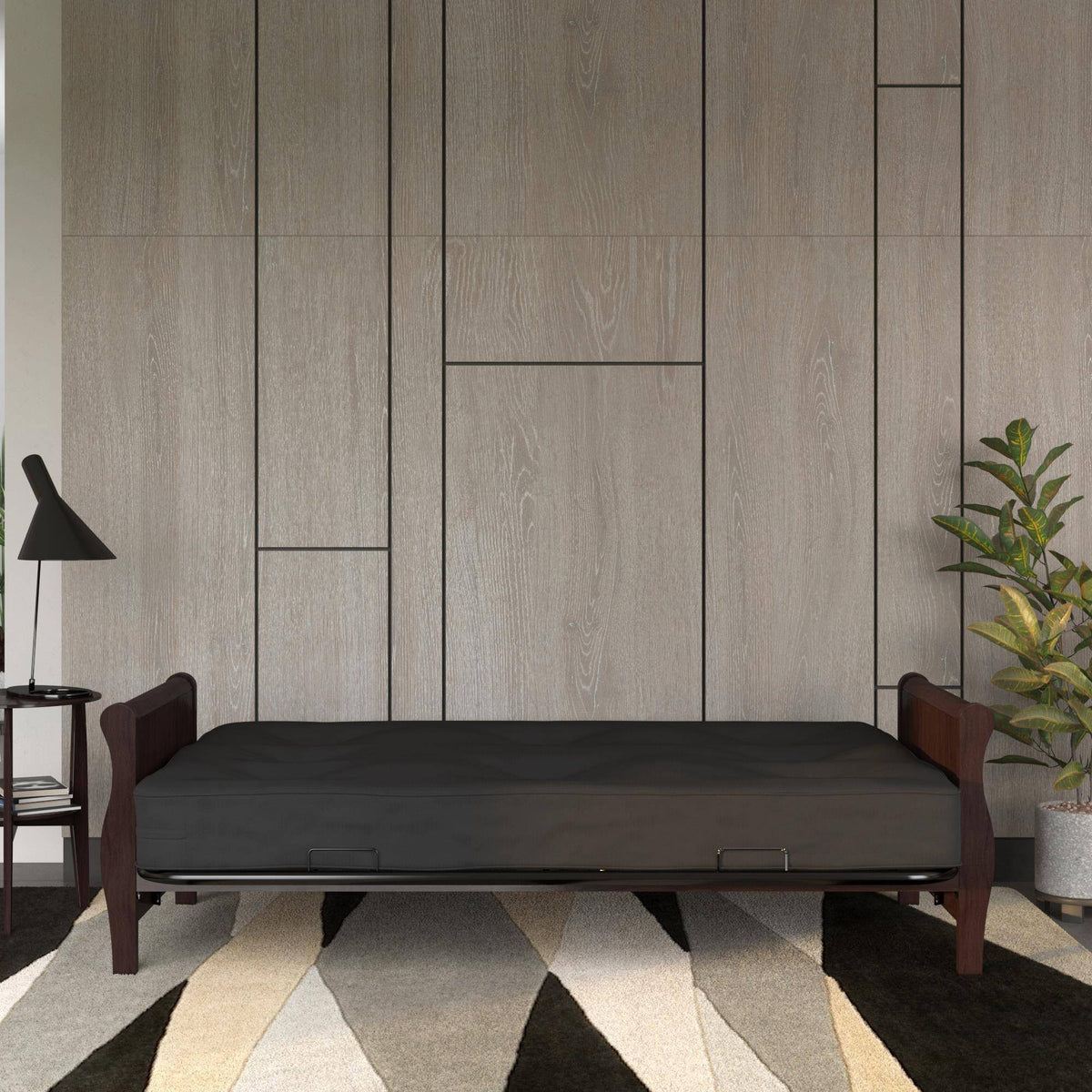 Gray Polyester Futon Mattress S509
